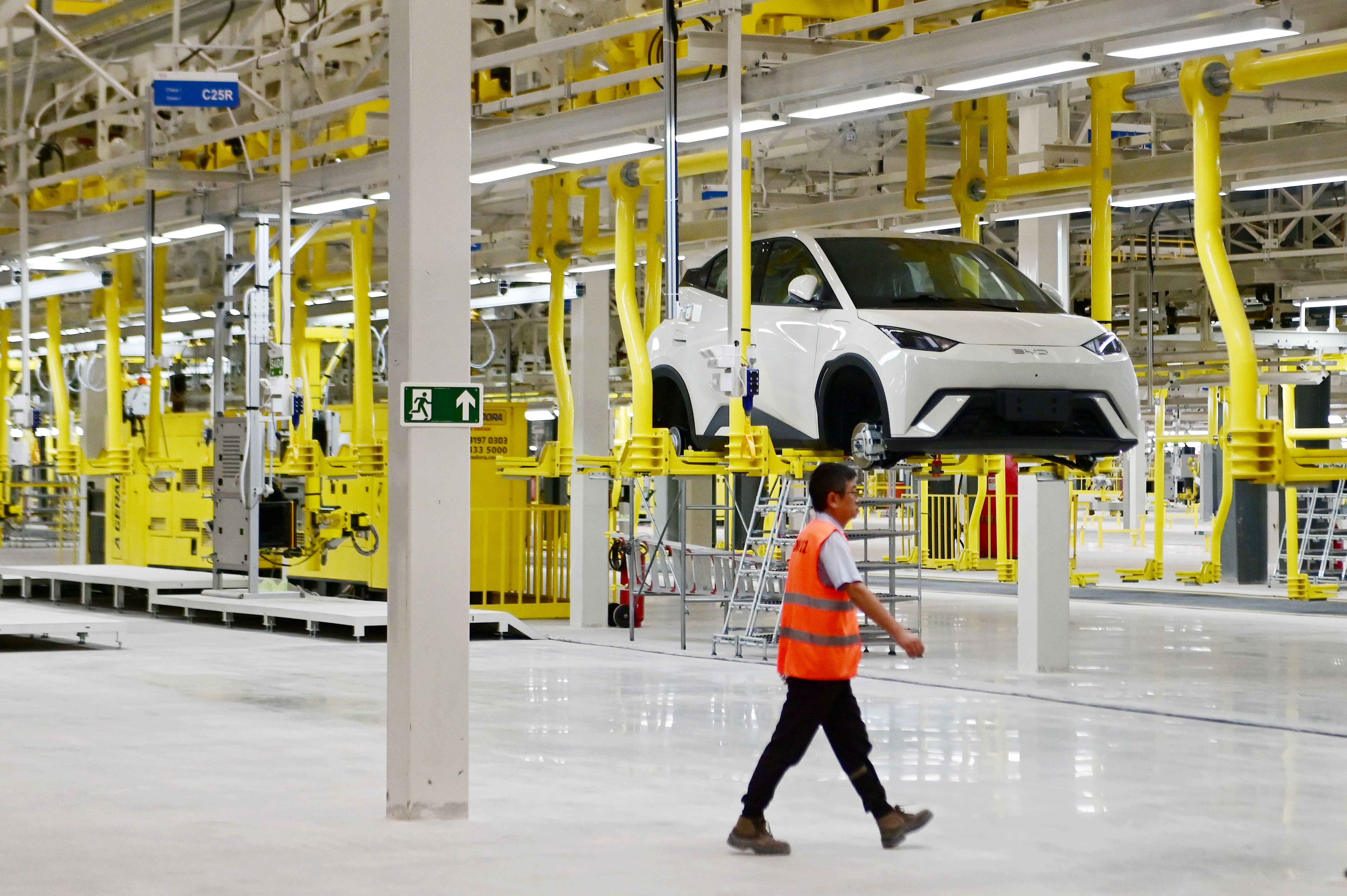 Base de producción de la fabricante chino de vehículos BYD en Bahía, Brasil