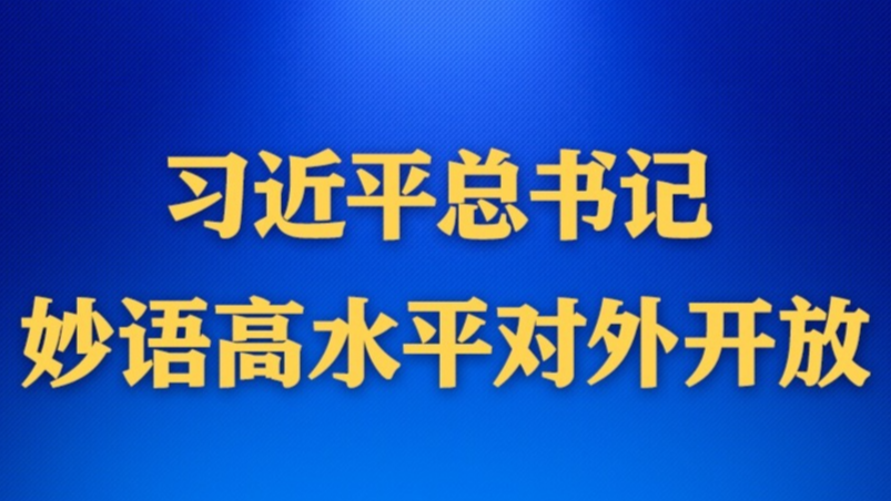 学习进行时丨习近平总书记妙语高水平对外开放