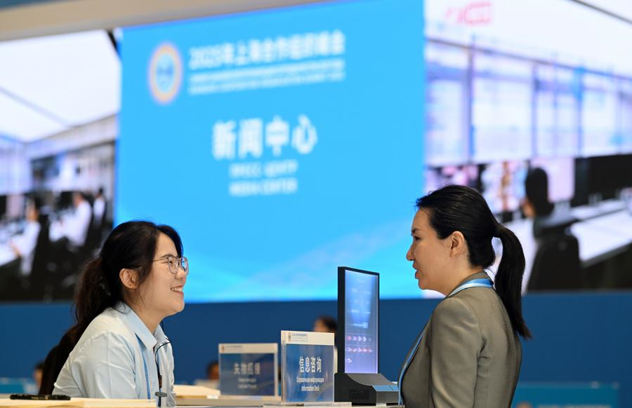 Chine : ouverture du centre de presse du sommet de l'OCS