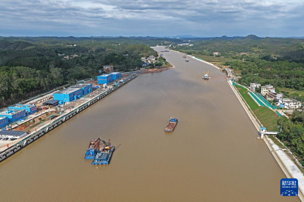 The majestic appearance of the Pinglu Canal is beginning to emerge