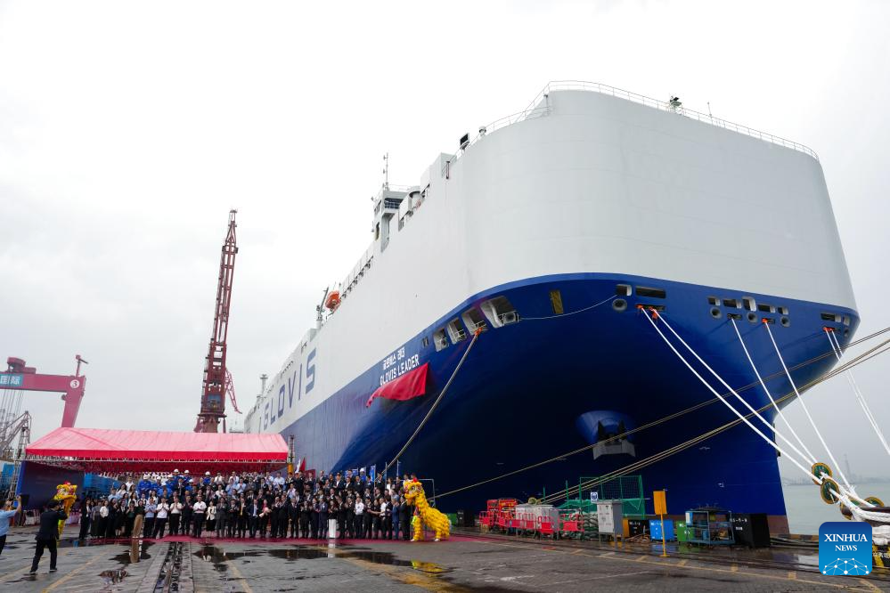 China Focus: World's largest car carrier delivered in China, boosting global auto transport capacity