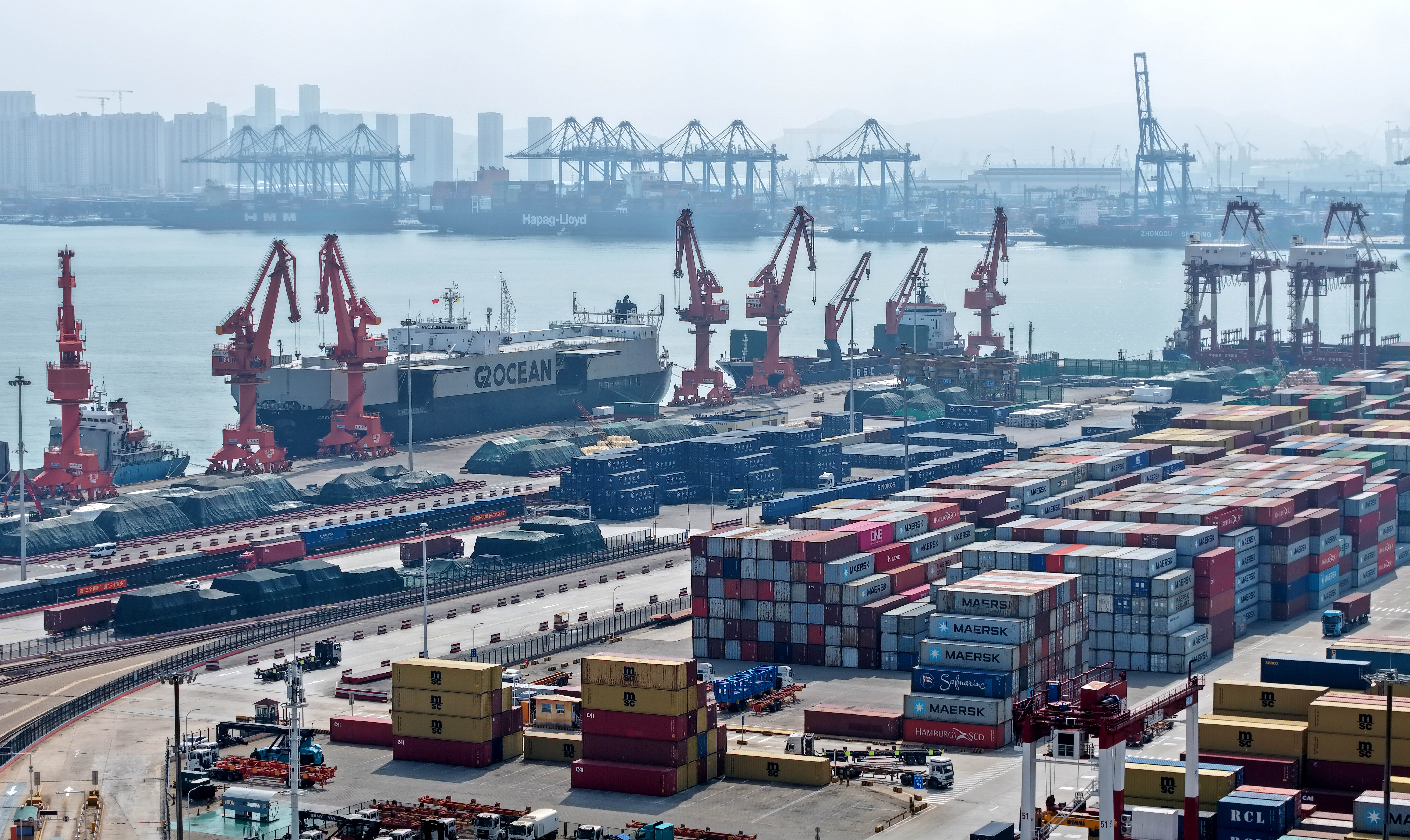 山东港口青岛港外贸航线数量持续增加