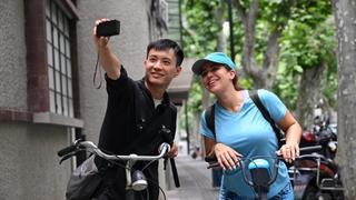 Chine : tourisme de voyageurs étrangers à Shanghai